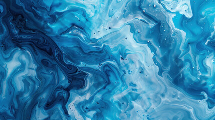 Obraz premium abstract watercolor paint blue liquid background with fluid marble texture. abstract art painting, texture for banner, wallpaper or cover