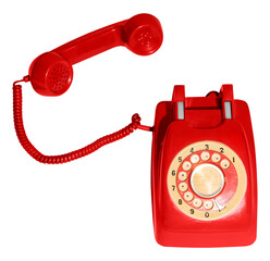 Red rotary dial design element