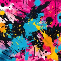 Seamless pattern with watercolor blots and splashes. Vector illustration.