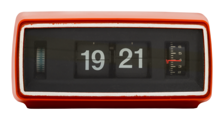 Retro flip clock design element