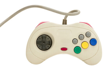 Vintage white wire game controller design element