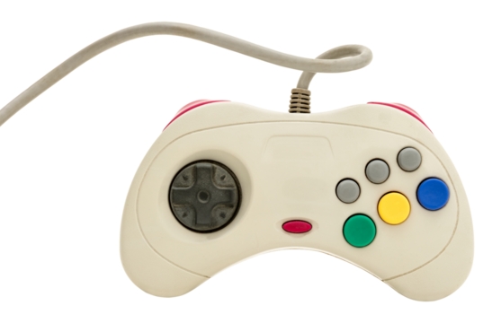 Vintage white wire game controller design element