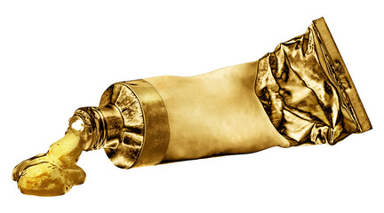 Gold color tube design element