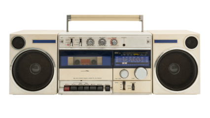 Old radio cassette design element