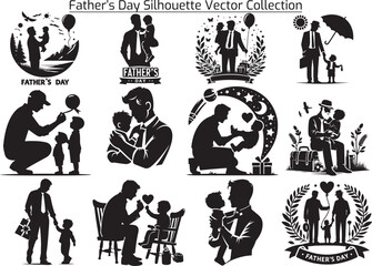 Father's Day Silhouette Vector