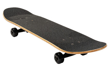Classic black wooden skateboard design element