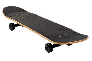 Classic black wooden skateboard design element