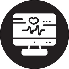 cardiogram glyph icon