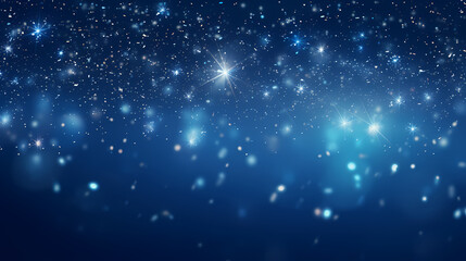Obraz na płótnie Canvas sparkling lights christmas festive light blue background with light beams