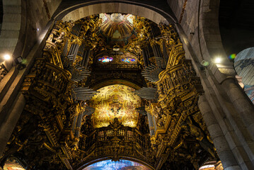 Interior of the Braga Cathedral in Braga, Portugal