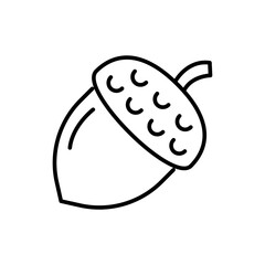 Walnut outline icons, minimalist vector illustration ,simple transparent graphic element .Isolated on white background