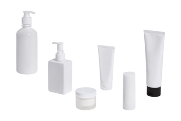 White beauty products packaging design element