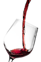 Png red wine pouring into a glass