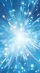 Fototapeta premium sparkling lights christmas festive light blue background with light beams