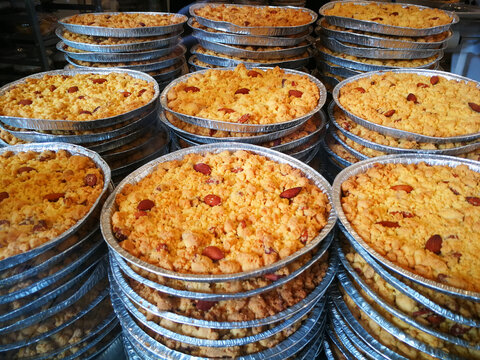 View of some "sbrisolona" cakes from Mantua
