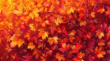 Vivid Autumn Maple Leaves Background