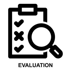 evaluation, assessment, review, evaluate, research, audit expanded agile outline icon for web mobile app presentation printing