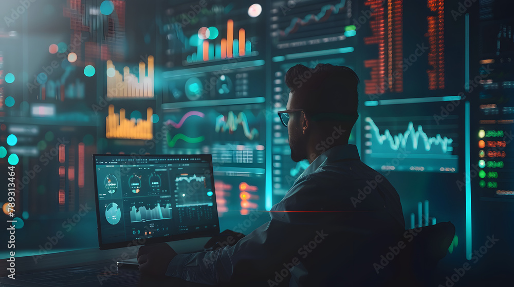 Poster a financial analyst is using an ai-integrated online platform to pull insights from various financia