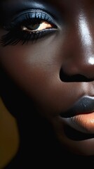 Close-up portrait of a an African American woman.