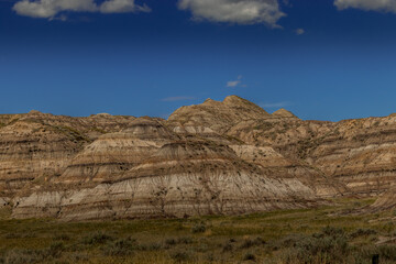 Farm lands and bad lands Kneehill County Alberta Canada