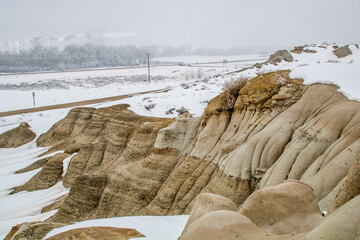Last days before spring offically arrives in the badlands. Drumheller Alberta, Canada.