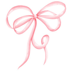 Naklejka premium pink ribbon bow