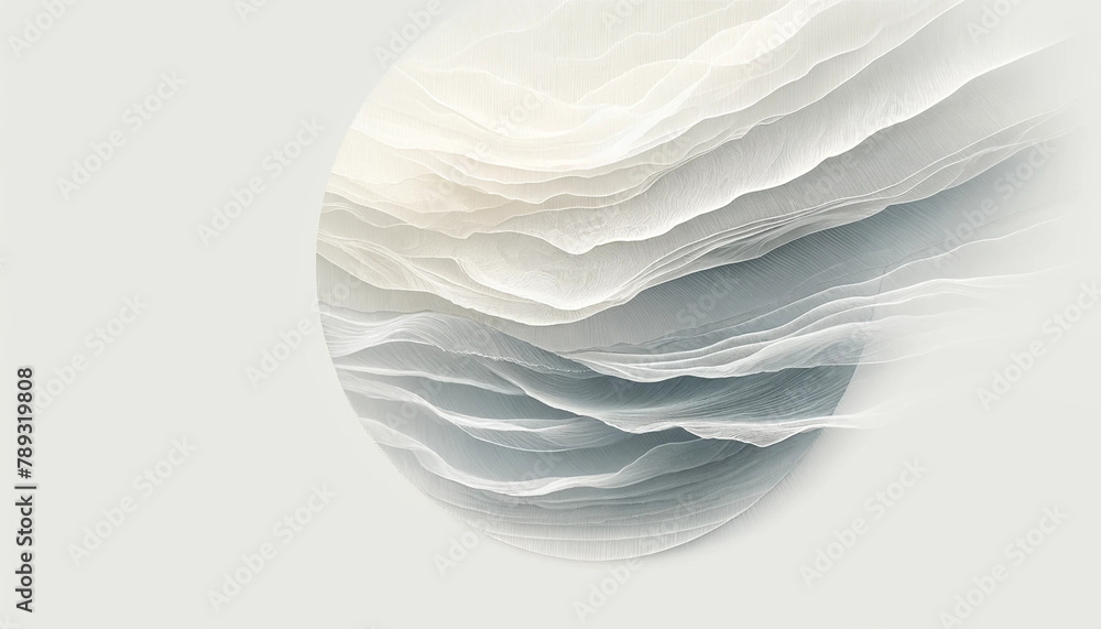 Poster abstract wavy background with smooth lines. 3d rendering, 3d illustration.