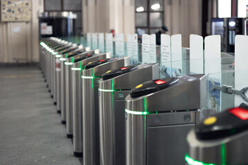 access control systems,  Entrance of railway station,   electronic tickets and travel documents