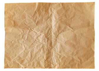 Crumpled brown paper with copy space