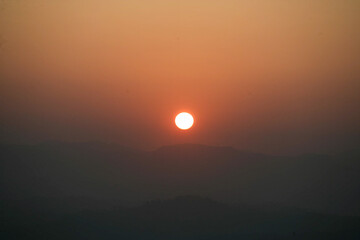 Sunset over the mountains