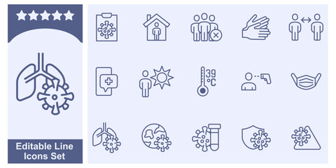 cold and flu icon set. Flu disease prevention symbol template for graphic and web design collection logo vector illustration