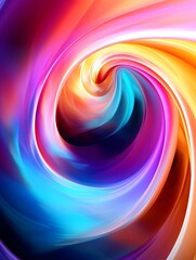 Mesmerizing Vortex of Cosmic Energy:Vibrant Swirling Waves of Multicolor Futuristic Digital Art