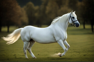 Obraz na płótnie Canvas white stallion arabian isolated horse 1 fast western arab domestic wild equine stable curious portrait inquisitive head beautiful