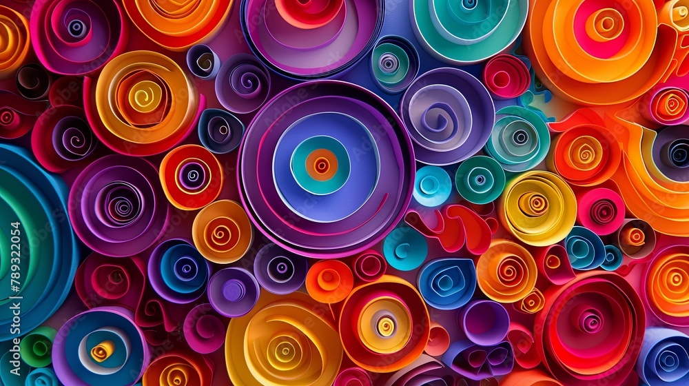 Poster abstract background with colorful circles
