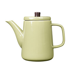 Green ceramic kettle design element