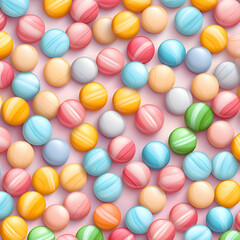 Fototapeta na wymiar Seamless pattern with multicolored candies. Vector illustration.