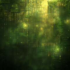 abstract background of swamp color of dark green in fog