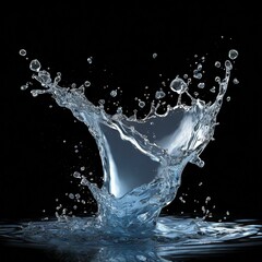 Aqueous Splash: Isolated Splash of Water with Transparency