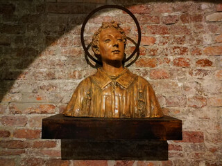 Bust of Saint Lawrence, Mantua, Lombardy, Italy