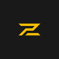 PZ or ZP monogram logo yellow color.