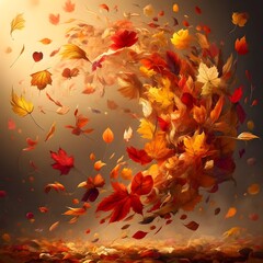 Assorted autumn leaves, fallen in various colors, are isolated against a white background.