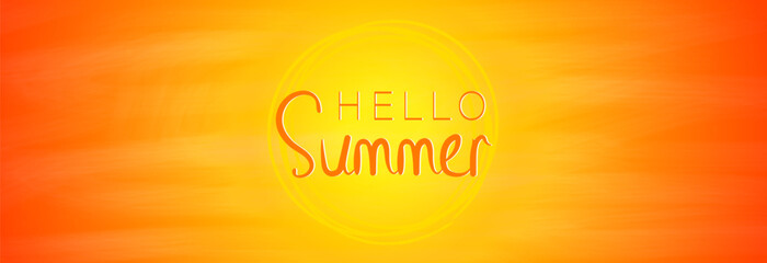 The bright sun is summer, the time of vivid warm impressions. Hello summer.