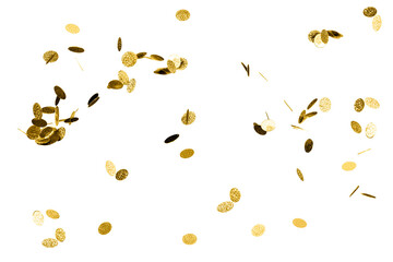 Gold confetti patterned background design element