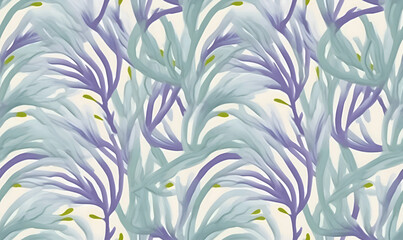 Seamless pattern with purple crocus flowers. Vector illustration.