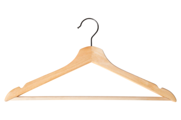 Png wooden clothes hanger mockup