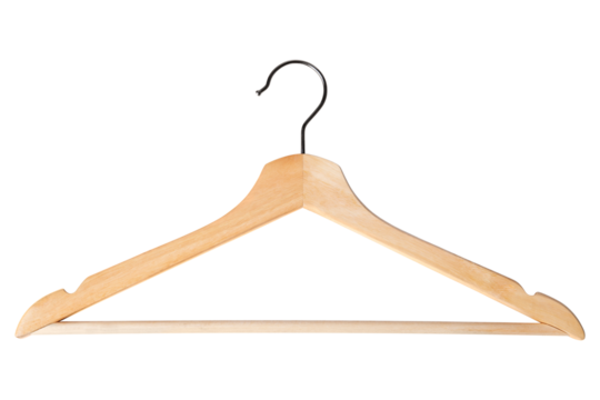 Png wooden clothes hanger mockup