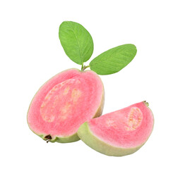 Pink guava half isolated on transparent png