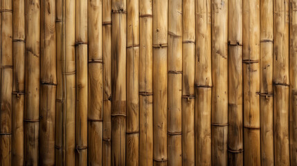 Fototapeta premium bamboo wall textured background, light brown color