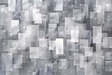 Grey abstract background with a random arrangement of shaded squares in a three-dimensional appearance