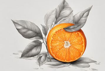 orange on a white background